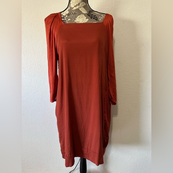 Rag & Bone Long Sleeve Rust Color Mini dress- Size 12 - Picture 1 of 5